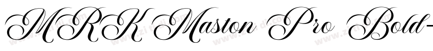 MRK Maston Pro Bold字体转换